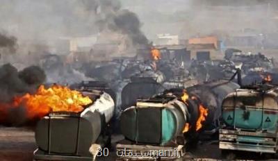 آتشسوزی تانكر نفتی در مرز ایران و افغانستان مهار گشت