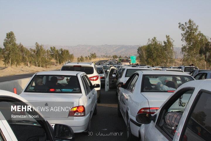 ترافیک سنگین در بزرگراه های قزوین - کرج - تهران