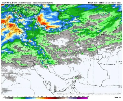 ورود سامانه بارشی جدید به کشور از روز شنبه آغاز بارندگی ها در 16 استان