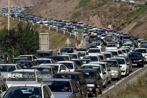 ترافیک سنگین در چالوس و بزرگراه تهران-شمال انسداد 13 محور شریانی