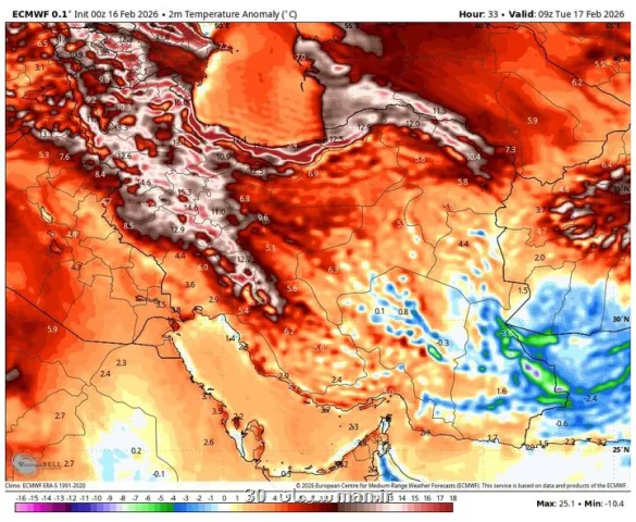فعالیت سیستم های بارشی فعلا به اتمام رسید ورود موج هوای گرم به کشور